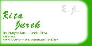 rita jurek business card